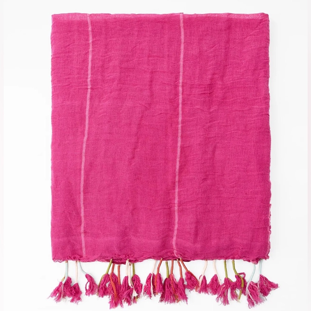 Zara Pink Scarf with Tassels